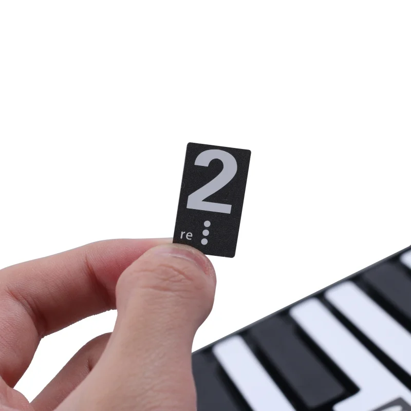 Transparent Piano Sticker 88 Key Roll Piano Keyboard Sticker Electronic Keyboard 88 Key Piano Stave Note Sticker For Piano Keys