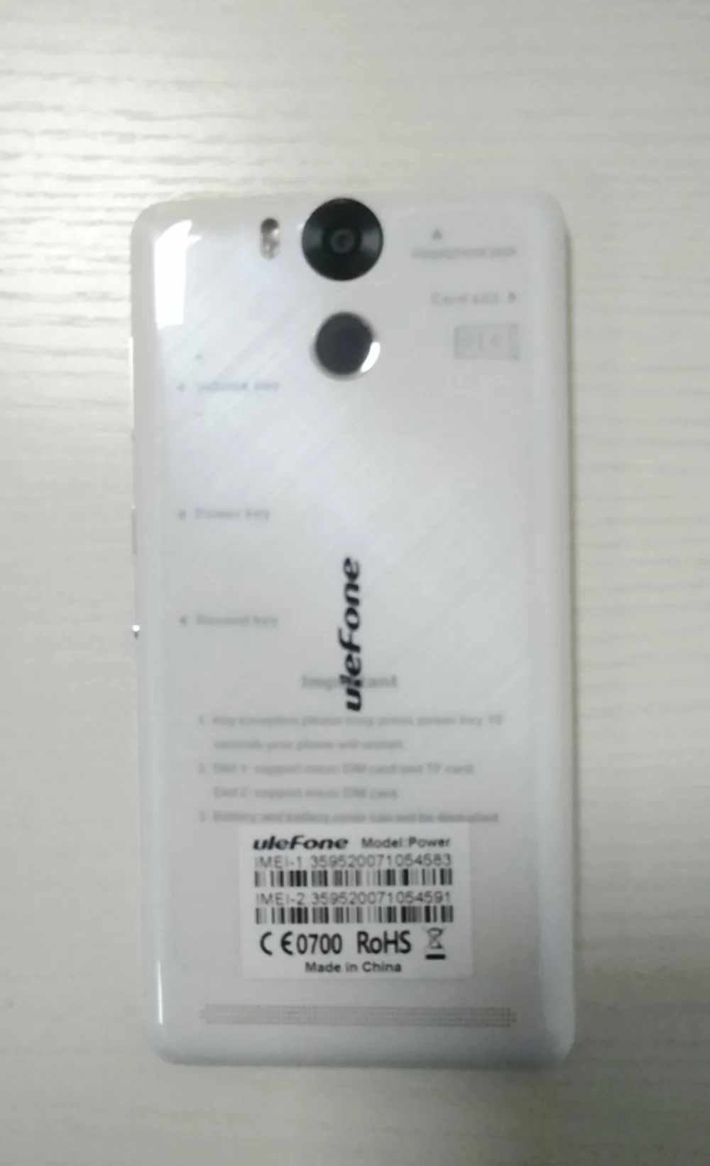 Смартфон Ulefone power 4G LTE, 6050 мАч, 5,5 дюймов, FHD MTK6753, четыре ядра, 3 Гб+ 16 ГБ, разблокировка, мобильные телефоны, Android 6,0, 13 МП, сотовый телефон