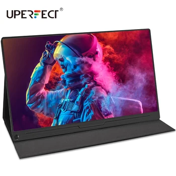 

15.6 Inch Portable Monitor Computer Display with Type-C Mini HDMI for Laptop PC MAC Phone Xbox PS4 Include Smart Cover & Screen