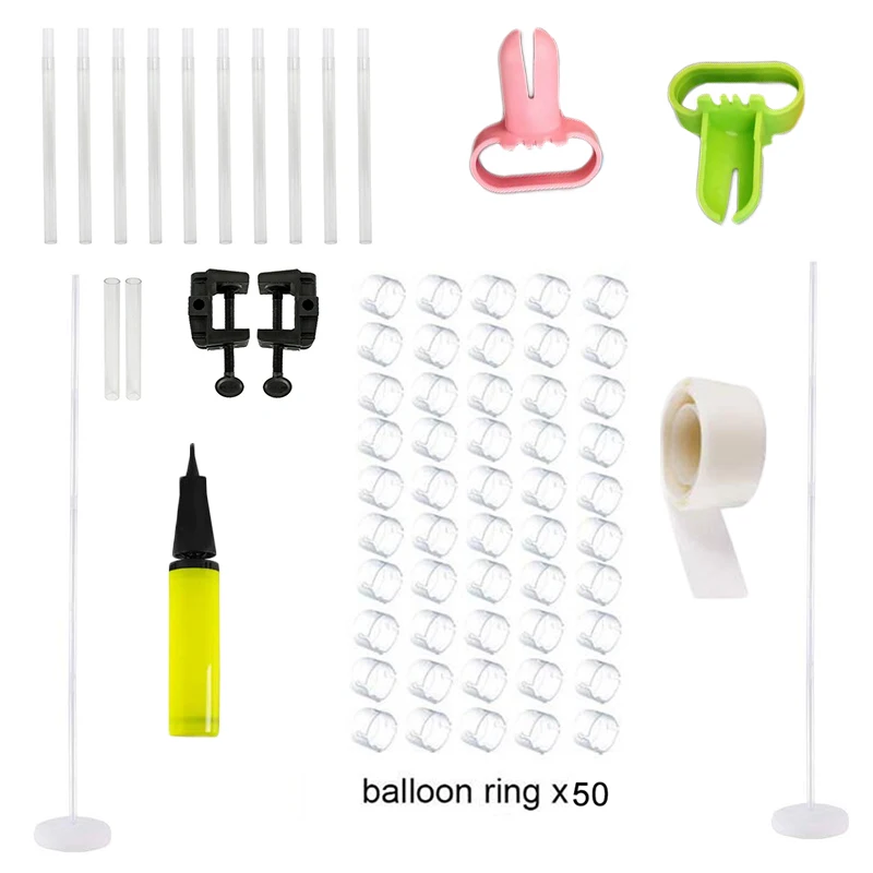 Table Balloon Arch Kit Column Stand Base And Pole for Birthday Wedding Party tying tools Hand held air pump stick connectors