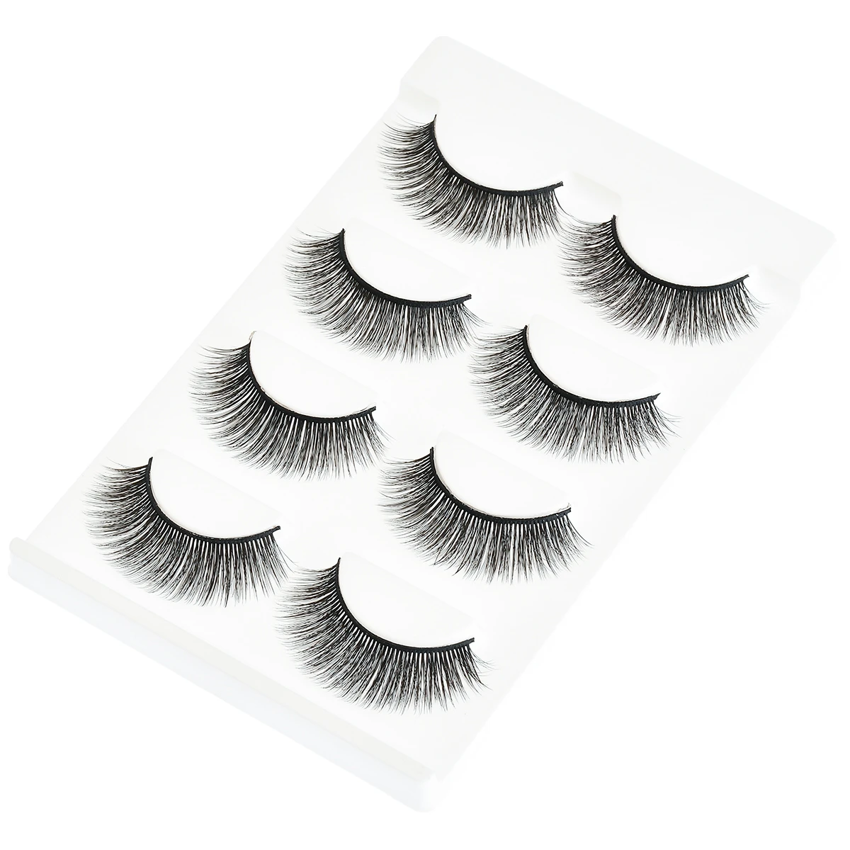 

4 Pair 1CM Makeup 3D Mink Eyelashes Handmade Maquiagem Black Mink Lashes Make Up 3D False Eye Lashes Superfine Fibre Cilios