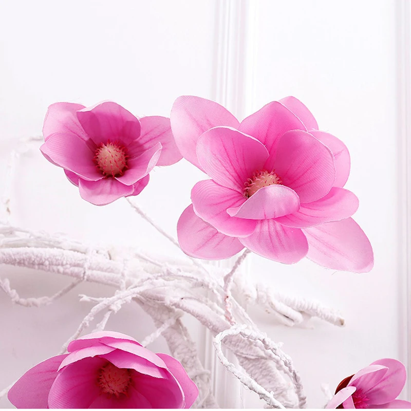 Симуляция Барра бланка Магнолия vid flor falsa sala de estar Decoration de отель boda paisaje arte Fondo Magnolia