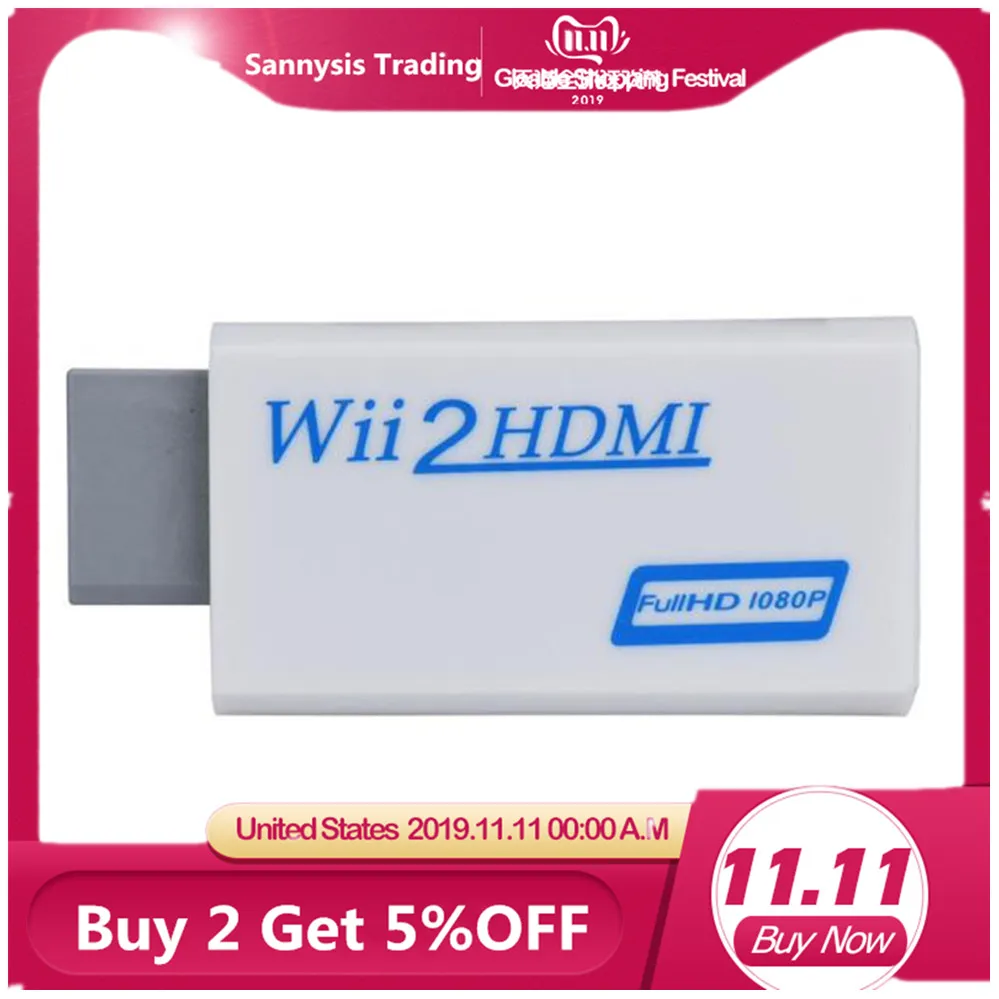 2020 новый высококачественный адаптер преобразователя Full HD HDMI 1080P с аудиовыходом 3 5