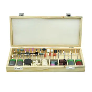 

200pcs Electric Grinding Tools Set Electric Grinder Abrasive Tool Wooden Box Grinding Head Slice Set Carving Polishing Head