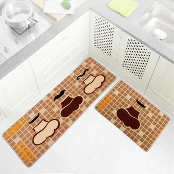 

Kitchen Mat Set Non-slip Kitchen Floor Mat Oil-absorbing Bathroom Absorbent Door Mat Anti-fouling Wear-resistant Long Mat
