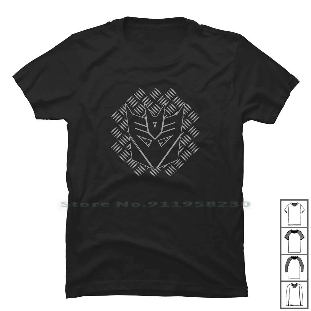 T-Shirt In Metallo Decepticon 100% Cotone Decepticon Music Metal Humor Tall Icon Form Fun Ra Ny Me