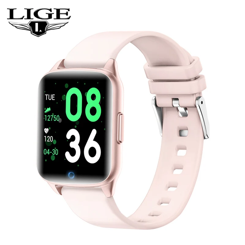 Новые женские IP68 Водонепроницаемые Смарт-часы Bluetooth 4,0 Смарт-часы для Apple IPhone xiaomi LG монитор сердечного ритма фитнес-трекер - Цвет: Pink