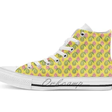 Guava дышащая Повседневная Высокая обувь на шнуровке холщовая Обувь Кеды Прямая