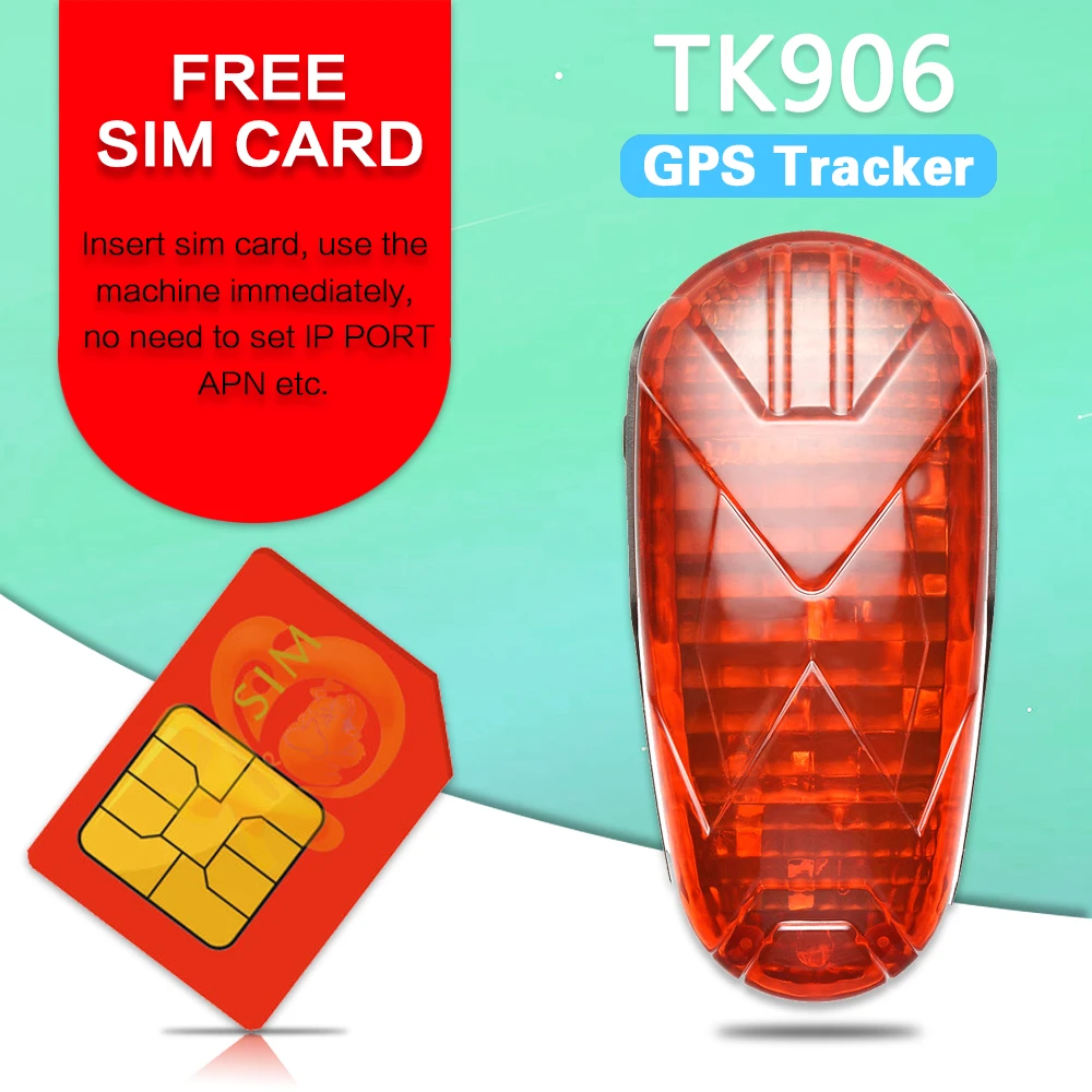 Bike GPS Tracker Tk906 with Move Shock Alarm System taillight gps tracker No box tracker for car