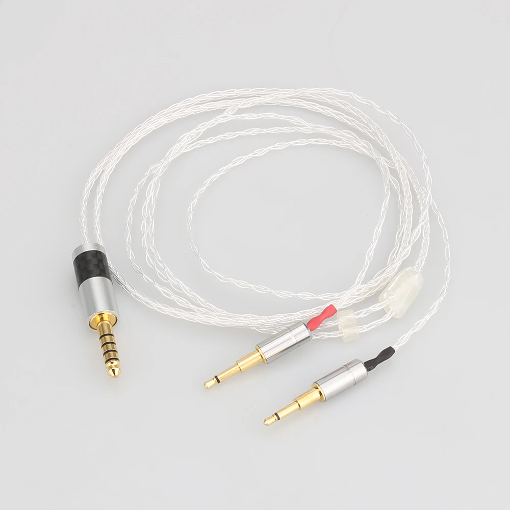 Free shipping 4 4mm 8core Silver Plated Headphone Upgrade Cable for HE1000 HE400S HE560 Oppo PM 1 PM 2