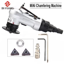 Mini máquina de chanfrar pneumática, aparador de arco de 45 graus, ferramenta de corte de ângulo pneumático reto com lâminas