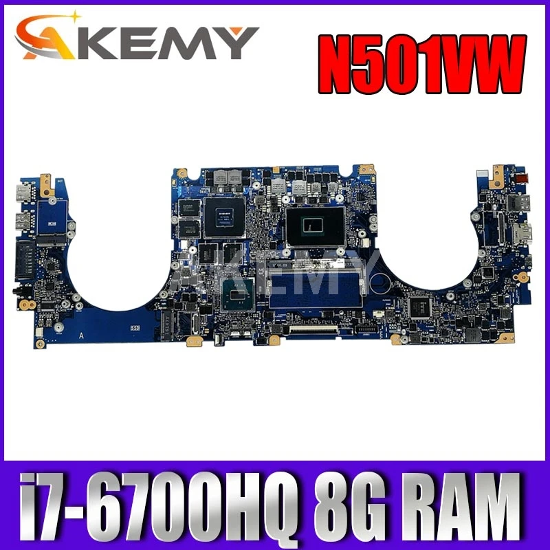 G501VW motherboar For ASUS G501V UX501V UX501VW N501VW Laptop motherboard i7-6700HQ CPU 8G RAM with GTX960M Test ok | Компьютеры и