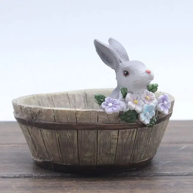 Új Nyúl Gyanta Virág Kaktusz Gyógynövények Szedum Zamatos Edény Ültetvény Bonsai Vályú Doboz Növényi Ágy Dekoratív Kellékek Otthoni Kert