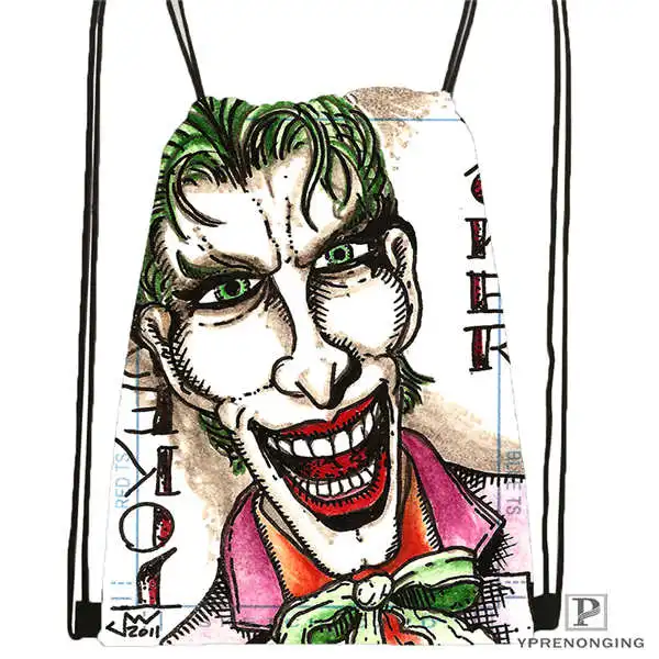 Drawstring Backpack Custom joker-batman-card походная сумка на шнурке милый рюкзак для детей(черная спинка) 31x40 см#2018612-01-(2 - Цвет: Drawstring Backpack