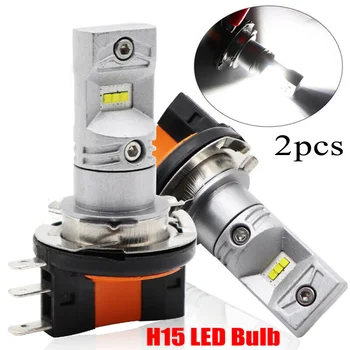 

2pcs High Quality H15 LED CSP 6SMD DRL Headlight 6000K Car Fog Daytime Running Light Bulb Durable And Practical