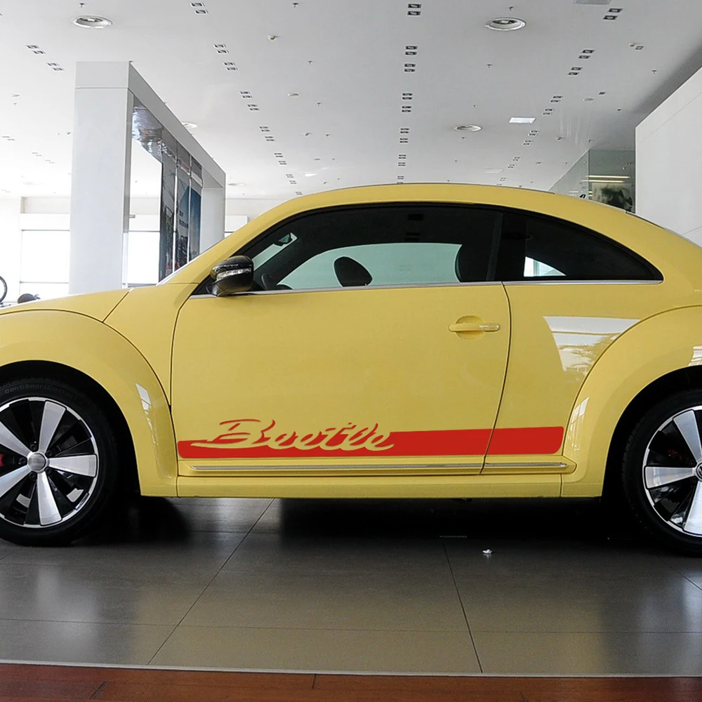 Наклейки на юбку с надписью Жук для стайлинга автомобиля 2 шт. графические