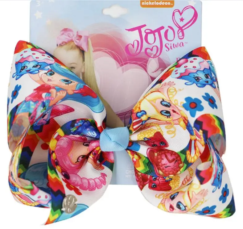 С мультяшными принтами 7 дюймов заколки для волос девочек детские корсажная