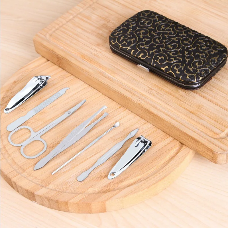 

Household Nail Clippers Set Stainless Steel Nail Scissors Pedicure Manicure Useful Product Manicure Implement 7 Pieces Portable