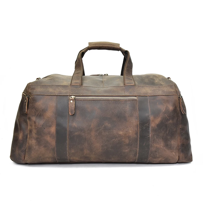Винтажная мужская дорожная сумка из натуральной кожи, большая вместительность, Прочная Повседневная сумка для путешествий, мужская сумка на плечо