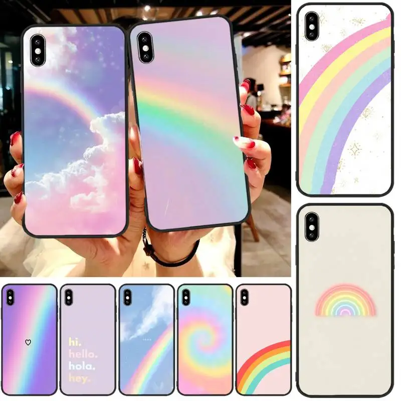 Чехол с радужными обоями для Iphone 11 PRO MAX X XS XR 4S 5S 6S 7 8 PLUS SE 2020 | Мобильные телефоны и