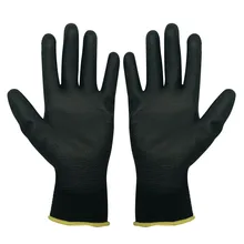 12 пар нейлон ПУ покрытие рабочие перчатки антистатические Нескользящие износостойкие перчатки для плотников точность работы по дереву