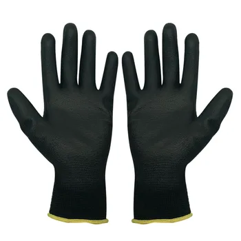 

12 Pairs Nylon PU Coating Safety Work Gloves Anti-Static Non-slip Wear Resistant Gloves for Carpenters Precision Works Woodwork