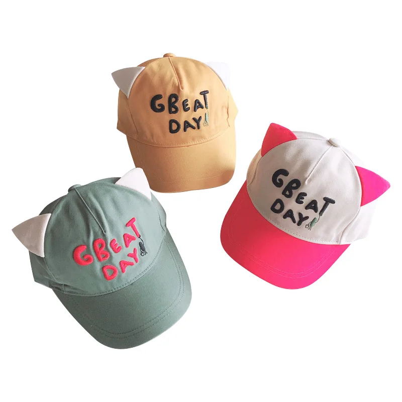 

Baby Hats Newborn Cartoon Letter Boys Girls Baseball Cap Adjustable Embroidery Sports Baby Hat Toddler Kids Caps