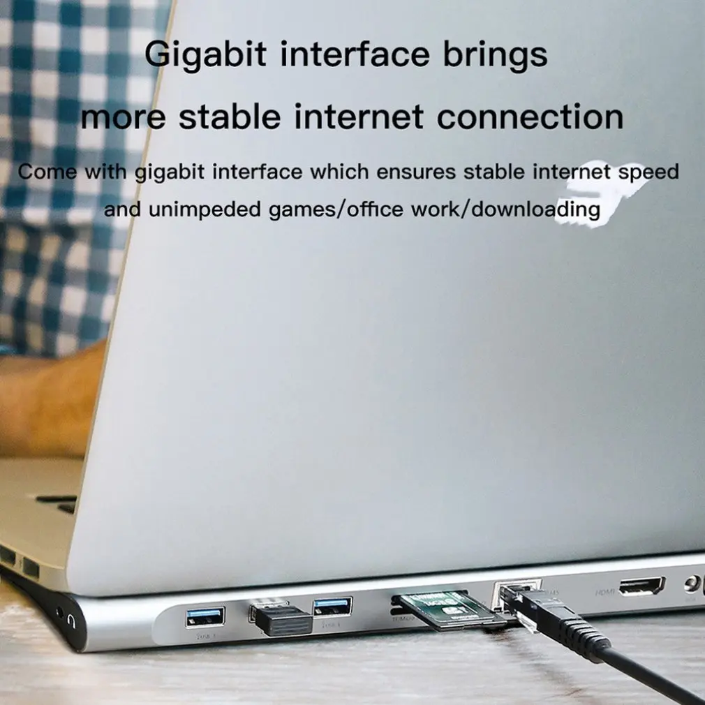 10 в 1 концентратор USB C 4 к док-станция Тип C HDMI RJ45 Gigabit Lan PD источник питания thunderbolt 3 Для iMac air surface book
