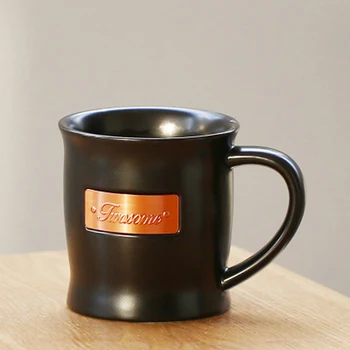 

Mugs Ceramic Mugs Inlaid Copper Coffee Cups Carved Embossed Ceramic Mugs Classic Nordic Mugs Coffee Cups B20022