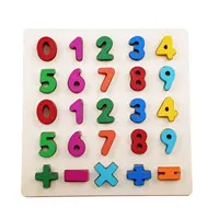Numbers 0-9 Обучающая игрушка для детей, обучающая игрушка с алфавитом, английскими буквами, паззлом - Цвет: Numbers 0-9