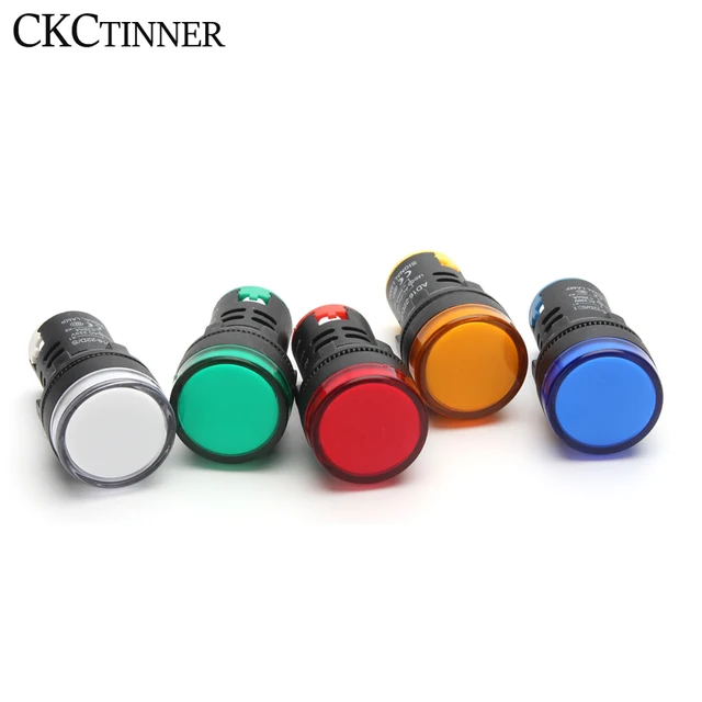 12 Pezzi Luci Spia LED 22mm - 12-24V AC/DC, Rosso/Giallo/Blu/Verde, Per Pannelli E Segnalazione - Foto 10