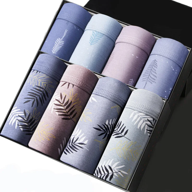 

8PCS New Mens Boxers Underwear Men Boxer Shorts Ultra-soft Modal Trunks 3D Seamless Sexy Male Panties Comfortable Homme Cueca