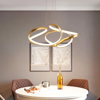 

Coffee Gold Modern LED Pendant Light For Living room Bedroom Dining Flower acrylic Hanging Lamp door Lighting kitchen suspension