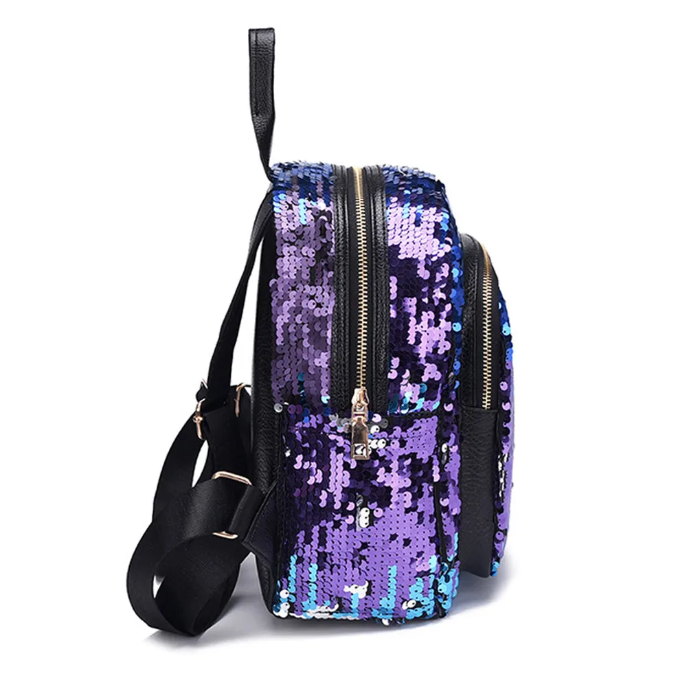 Блестящие женские рюкзаки с блестками для девочек-подростков, дорожные сумки большой емкости, портативные вечерние мини-школьные сумки, сумка на плечо Mochila