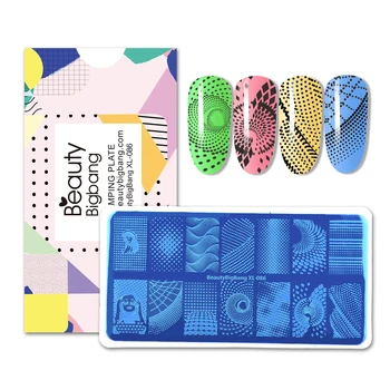 

2020 New Designs Popular Nail Art Stamping Plates Spiral Wave Dot Nail Art Printing Plate Stamping Template Mold Nail Art Tools