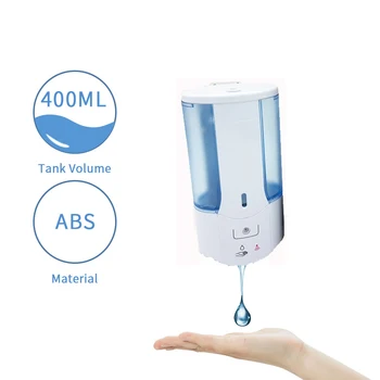 

400ml Automatic Soap Dispenser Touchless Sensor Hand Sanitizer Shampoo Dispenser Punch-free Wall Mounted For Bathroom Kitchen
