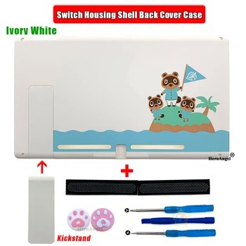 

Ivory White Rubber Oil Back Cover Housing Shell For Nintendo Switch NS Console Back Cover Skin Case Replacement