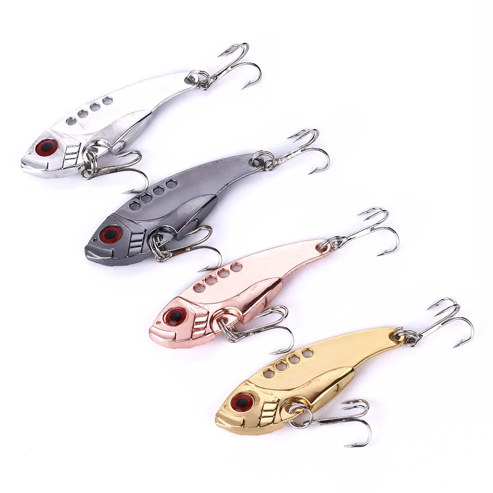 4Pcs Metal VIB Fishing Lure 3g 7g 11g Crankbait Vibration Spoon Spinner Sinking Bait Tackle | Спорт и развлечения