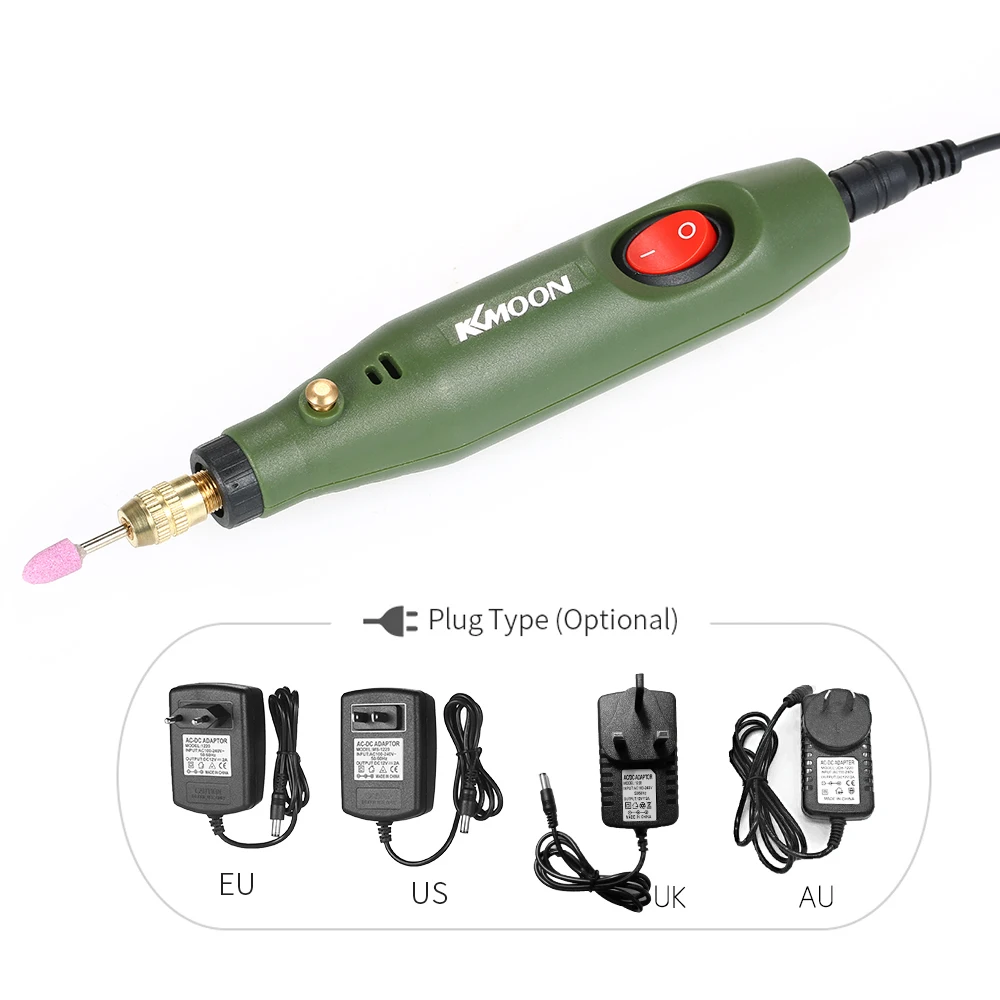 EU/US/AU/UK KKmoon DC12V 1A многофункциональный электрический шлифовальный станок набор сверл шлифовальный роторный набор инструментов для фрезерования полировки гравировки