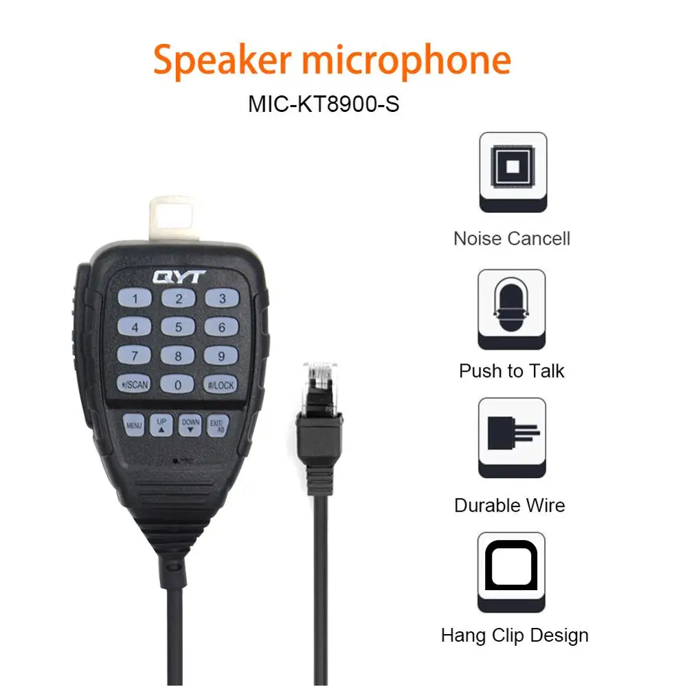 Оригинальный ручной микрофон для QYT KT 5800 KT8900 8900D 7900D 780 plus 980 мобильное радио 10 00*7 00*5