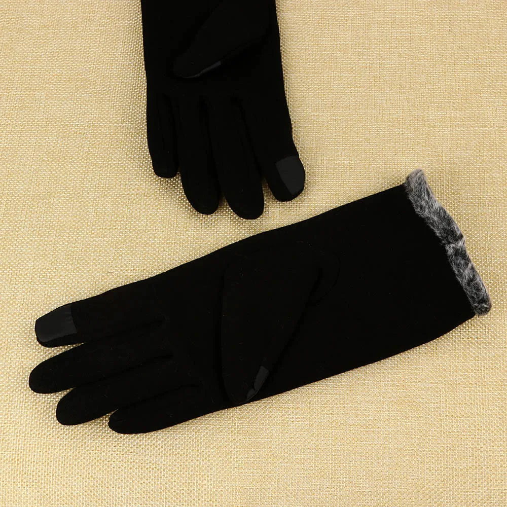Модные зимние женские перчатки плюс бархат Сенсорный экран Спорт на открытом воздухе теплые женские перчатки женские зимние теплые перчатки с кнопками
