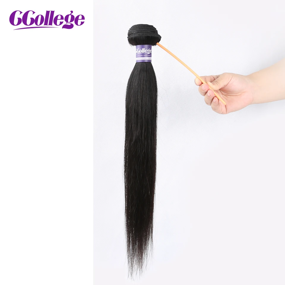 

CCollege Peruvian Straight Human Hair Bundles Deal Natural Color 8"-26" 1 Piece Non Remy Weaving Hair Extensions