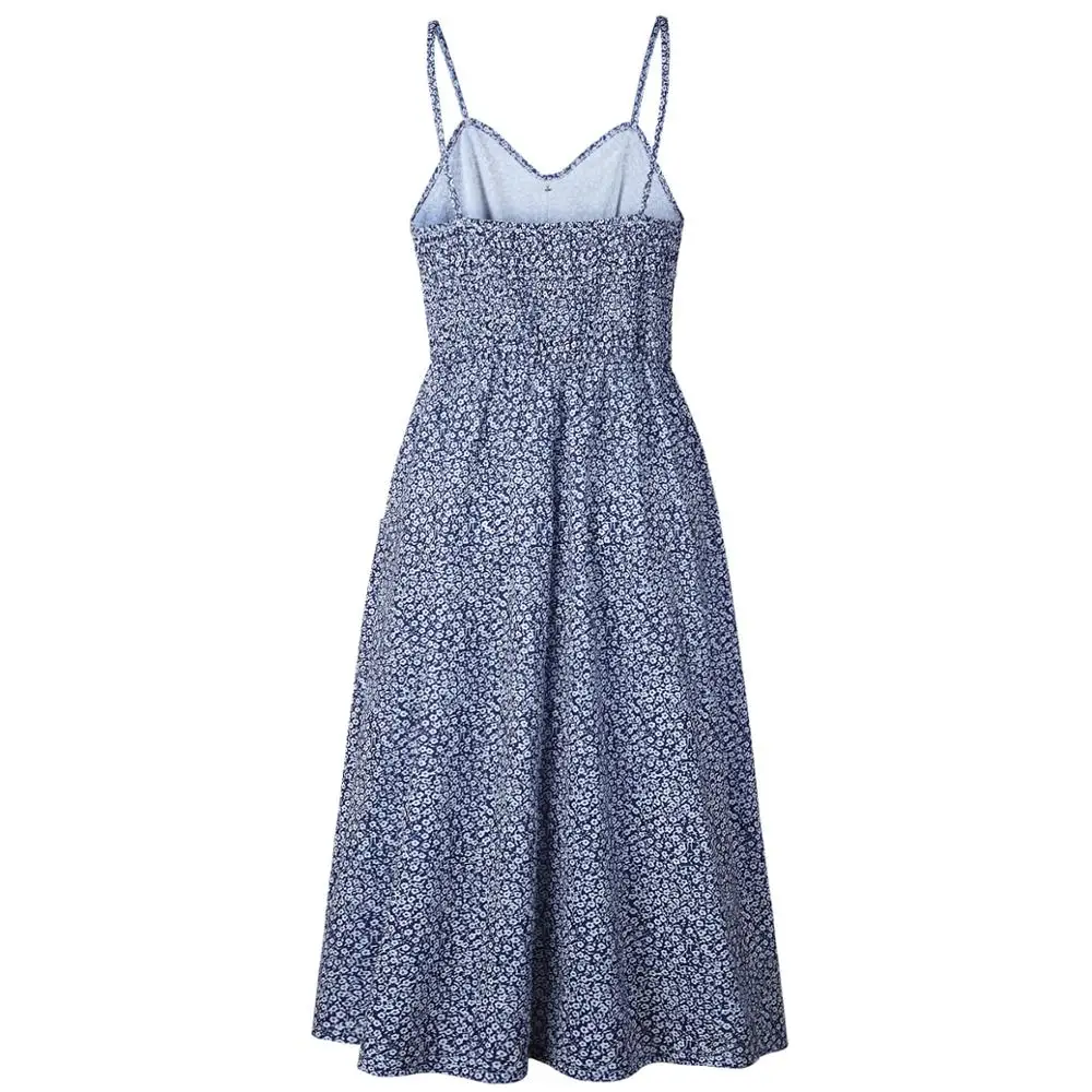 2018 New LOSSKY Women Print Floral Stripe Bohemian Dress V-Neck Sleevele Sexy Button Beach Casual Boho Midi Dress Plus Size 3XL