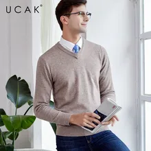 ^^Best Offers UCAK Brand Sweaters Men 2019 Autumn Winter V-Neck Solid Pure Merino Wool Casual Pull Homme Sterrtwear Knit Warm Sweater U3122 ^^Best Offers UCAK Brand Sweaters Men 2019 Autumn Winter V-Neck Solid Pure Merino Wool Casual Pull Homme Sterrtwear Knit Warm Sweater U3122