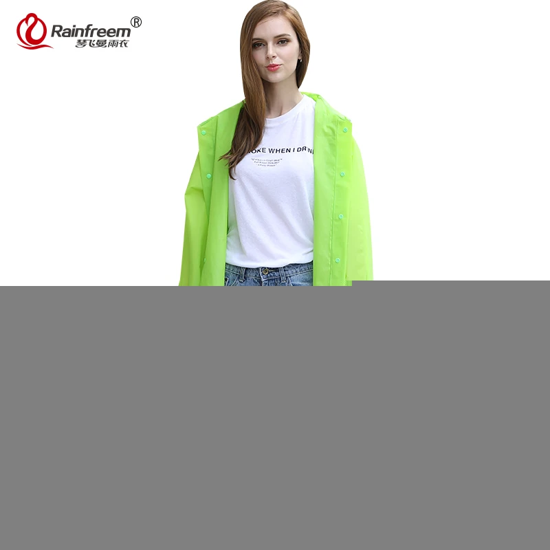 

Rainfreem New Spring Foldable Backpack Position Light Weight Raincoat Women/Men Impermeable Plastic Transparent Rain Gear Poncho