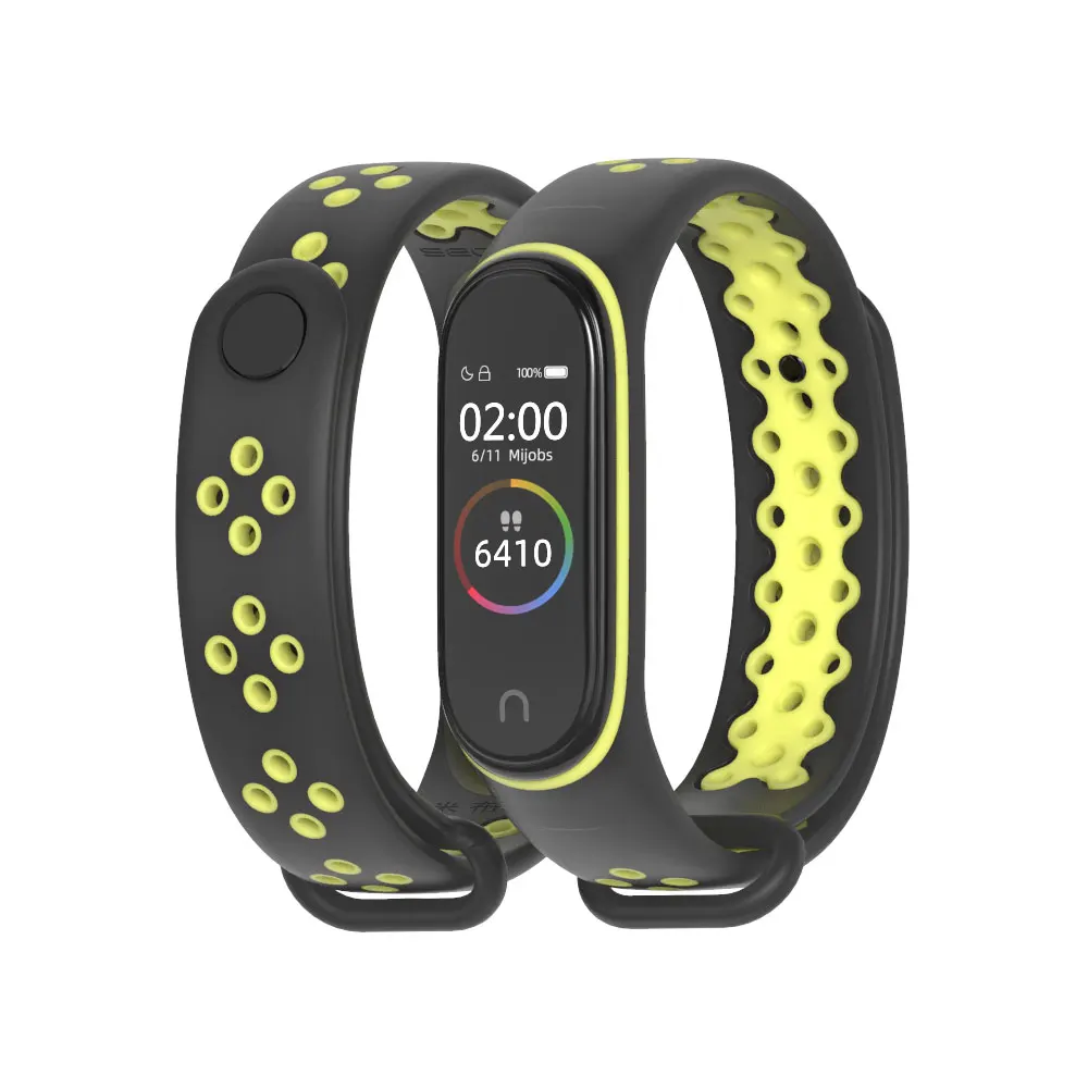 Ремешок Mijobs для Xiaomi Mi Band 4 и 3 силиконовый спортивный смарт ремешок аксессуар