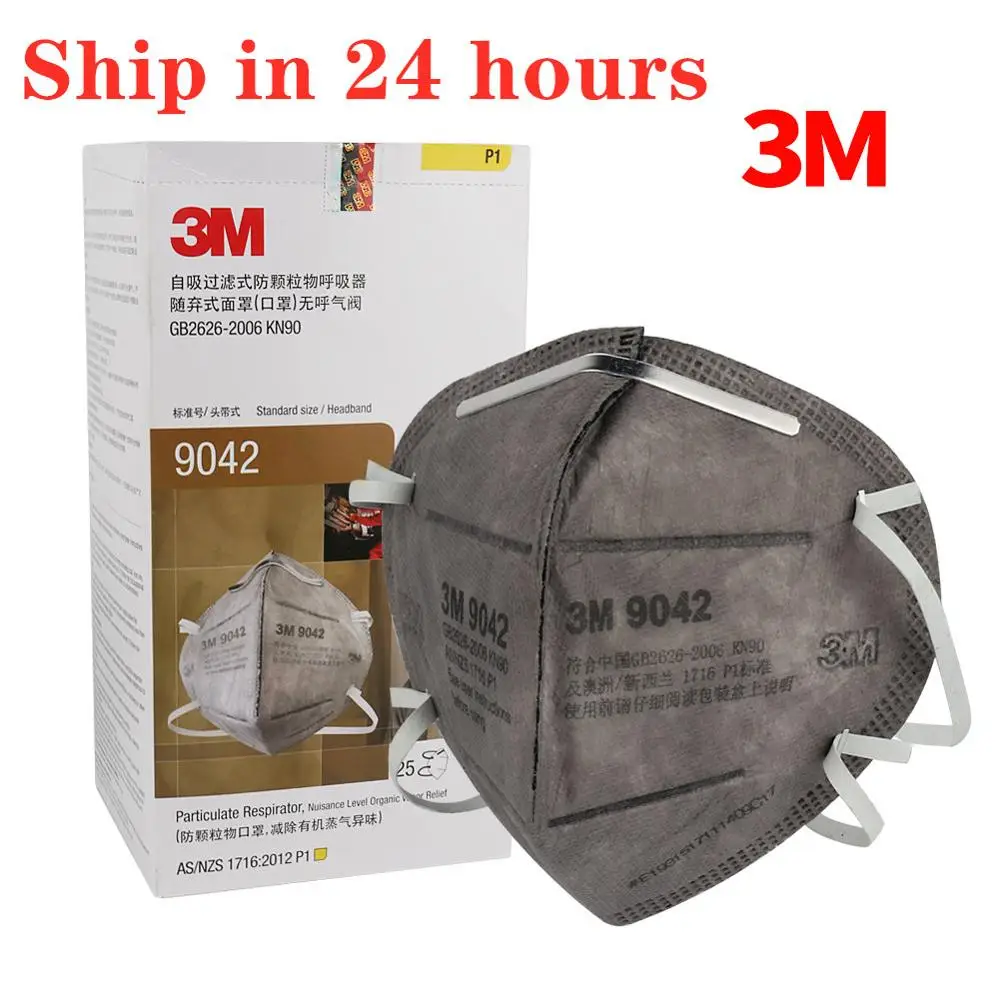 

3M 9042 Dust Mask Anti Organic Vapor and Particle Respirator Activeted Carbon Safety Face Mask For Paint Welding Mining in stock