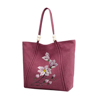 

2020 spring and summer new simple fashion large-capacity hand-painted canvas bag women's shoulder bag handbag
