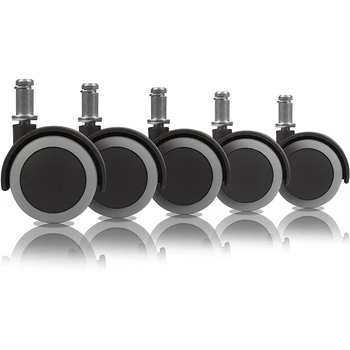 

5PCS Universal Mute Caster 25KG Wheel 2inch Replacement Office Chair Swivel Rollers 360 Degree Wheels Furniture Hardware