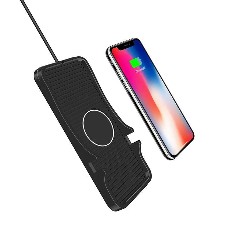 Автомобильное беспроводное зарядное устройство нескользящий Силиконовый Коврик Для Телефона Зарядная площадка Быстрая зарядка GV99